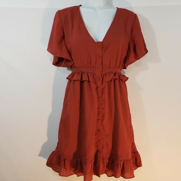 Women's Miami by Francesca's Dress Vintage Look Bu - Picture 8 of 8